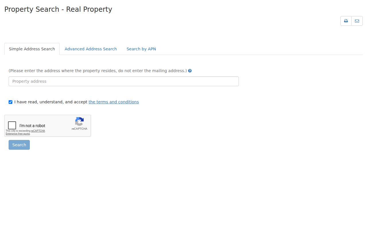 Mountain View street directory Santa Clara Assessor address fields