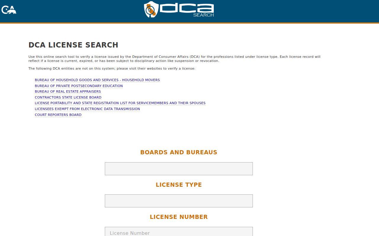 Mountain View resident lookup California professional license search