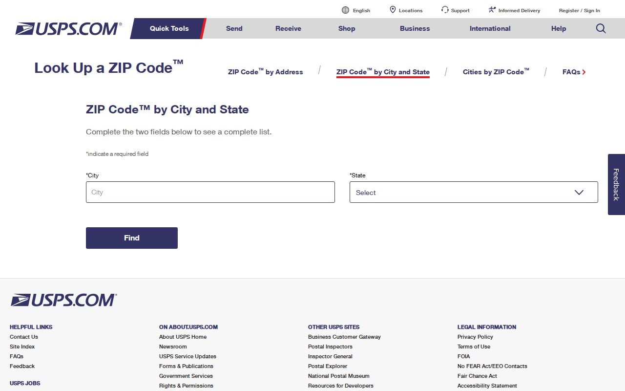 Mountain View ZIP code directory USPS city and state lookup